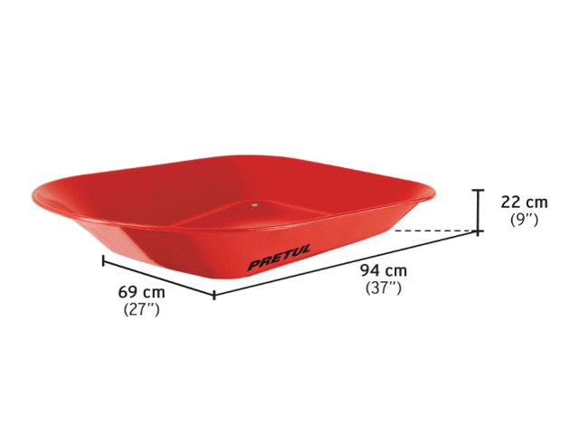 CARRETILLA 4 FT3 ROJA, IMPONCHABLE, BASTIDOR TUBULAR, PRETUL 20629 - Image 2