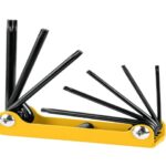 JUEGO DE 8 LLAVES TORX TIPO NAVAJA, CUERPO DE LÁMINA, PRETUL  21395