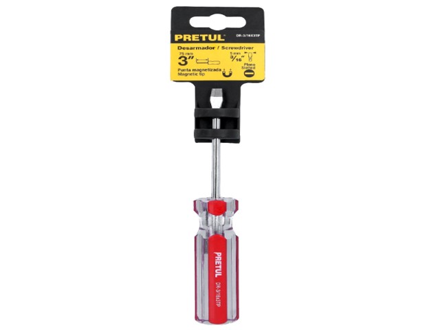 DESARMADOR PLANO 3/16 X 3′ MANGO DE PVC, PRETUL   21456