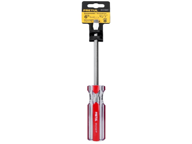 DESARMADOR PLANO 5/16 X 6′ MANGO DE PVC, PRETUL   21463