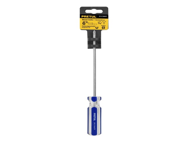 DESARMADOR DE CRUZ 3/16 X 6′ MANGO DE PVC, PRETUL   21472
