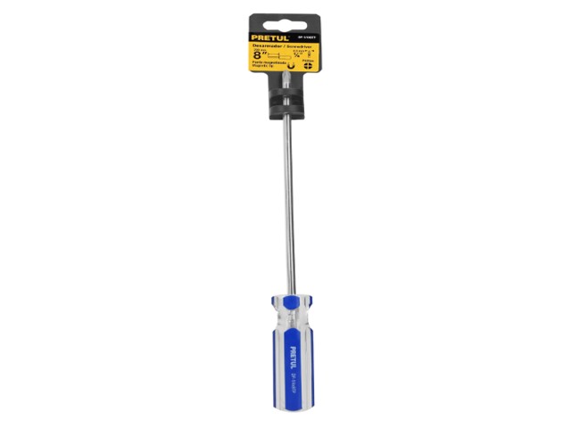 DESARMADOR DE CRUZ 1/4 X 8′ MANGO DE PVC, PRETUL   21475