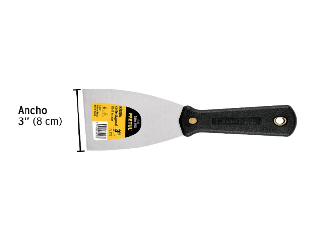 ESPÁTULA RÍGIDA 3' CON MANGO DE PLÁSTICO, PRETUL 21523 - Image 2