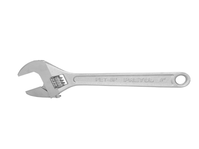 LLAVE AJUSTABLE (PERICO) 8′ CROMADA, PRETUL   21815