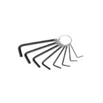 JUEGO DE 8 LLAVES HEXAGONALES STD, TIPO LLAVERO,PRETUL  21850