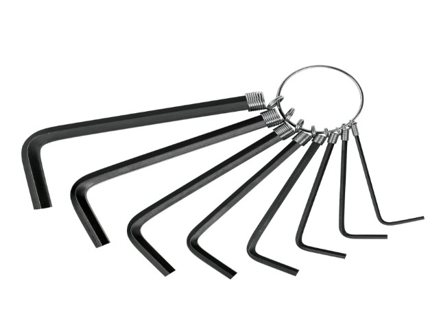 JUEGO DE 8 LLAVES HEXAGONALES MM, TIPO LLAVERO, PRETUL   21851