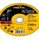 DISCO ABRASIVO DE CORTE PRECISO METAL 7' X 1.5 MM, PRETUL   22349