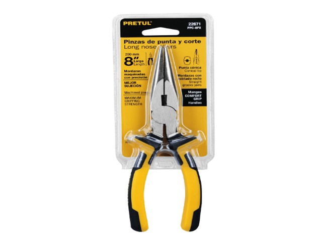PINZA DE PUNTA Y CORTE 8' MANGO COMFORT GRIP, PRETUL 22671 - Image 2