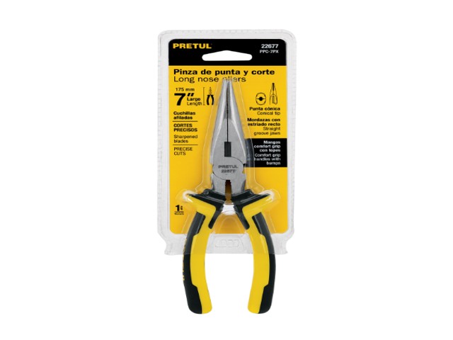 PINZA DE PUNTA Y CORTE 7' MANGO COMFORT GRIP, PRETUL 22677 - Image 2