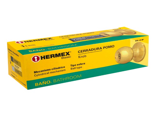 CERRADURA TIPO ESFERA, CILÍNDRICO, BAÑO, BRILLANTE, BASIC 23566 - Image 3
