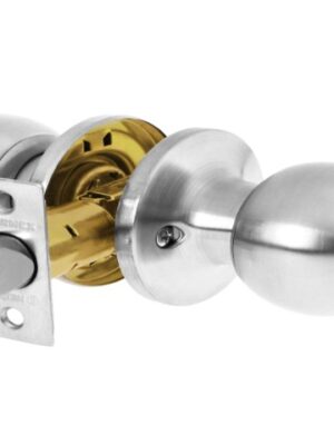 CERRADURA TIPO ESFERA, TUBULAR, BAÑO, CROMO, HERMEX BASIC   23663