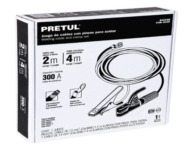 CABLES CON PINZAS PARA SOLDADORAS DE ARCO Y ADA-SOLT, PRETUL 24349 - Image 2