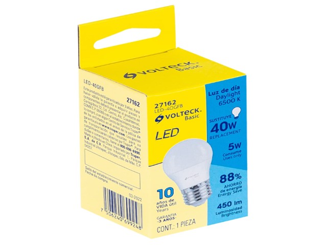 FOCO LED 5W (40W) G45, 6500K BLANCA FRÍA, 450 LM, BASIC 27162 - Image 2