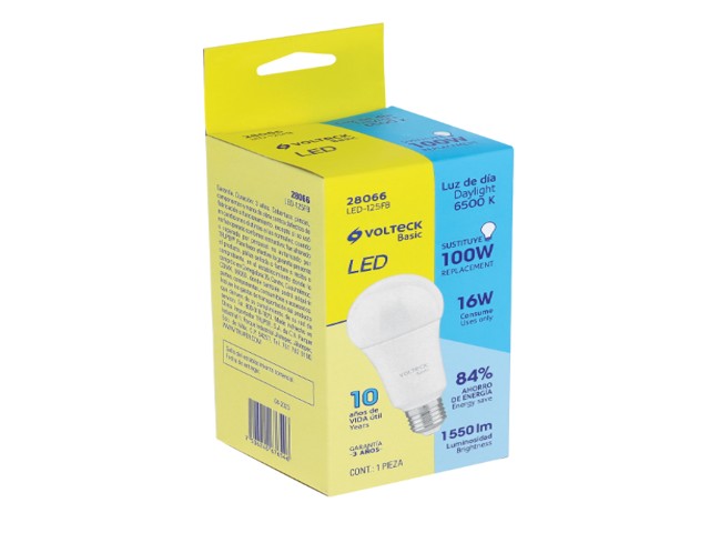 FOCO LED 16W (100W) A22, 6500K BLANCA FRÍA, 1550 LM, BASIC 28066 - Image 2