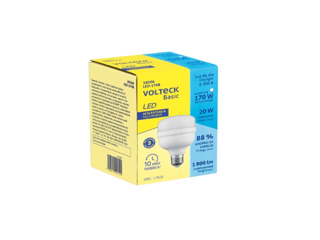 FOCO LED ALTA POTENCIA 20W (170W) 6500 K, VOLTECK BASIC 28206 - Image 2