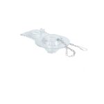 SAPO 2' PARA WC, PVC TRANSPARENTE, CADENA INOXIDABLE, FOSET   40089
