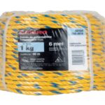 KILO DE CUERDA AMARILLA DE POLIPROPILENO 6 MM, ROLLO 1KG   40184