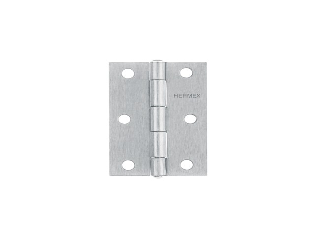 BISAGRA RECTANGULAR 3 X 2′, ACERO NATURAL, HERMEX   43189
