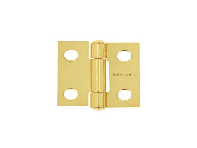 BISAGRA RECTANGULAR 1 X 7/8′, ACERO LATONADO, HERMEX   43192