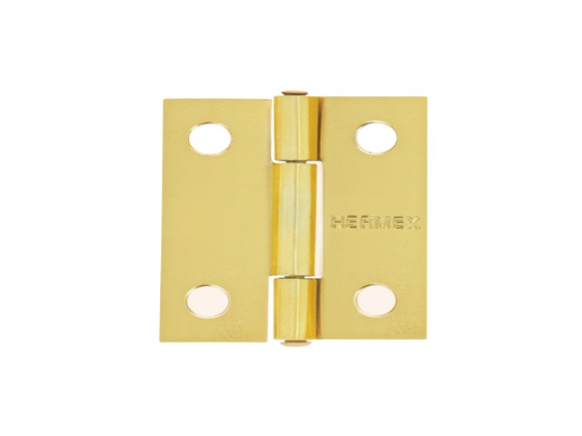 BISAGRA RECTANGULAR 1-1/2 X 1-3/16′, ACERO LATONADO, HERMEX  43193