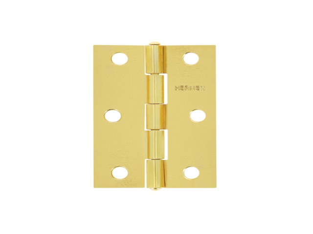 BISAGRA RECTANGULAR 2-1/2 X 1-5/8′, ACERO LATONADO, HERMEX   43195