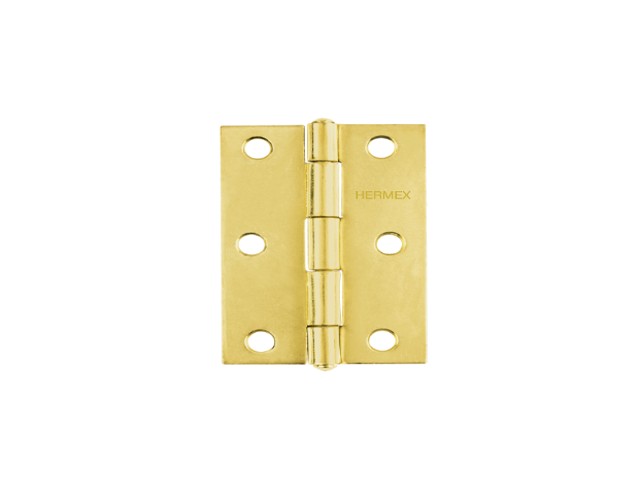 BISAGRA RECTANGULAR 3 X 2′, ACERO LATONADO, HERMEX   43196