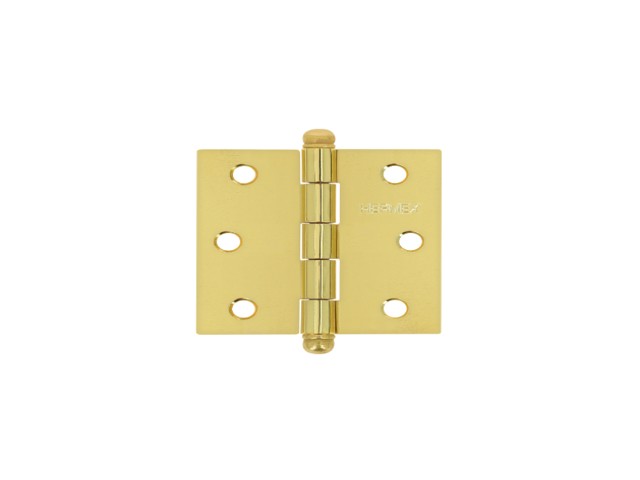 BISAGRA CUADRADA 2-1/2′, ACERO LATONADO, CABEZA REDONDA   43231