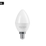 FOCO LED TIPO VELA 4W (25W), LUZ BLANCA BRILLANTE 6500K, E12   43749