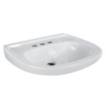 LAVABO DE PORCELANA CON REBOSADERO, BLANCO, FOSET  44002