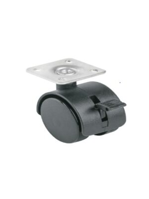 RODAJA TIPO YOYO DE 40 MM CON PLACA, CON FRENO, FIERO   44388