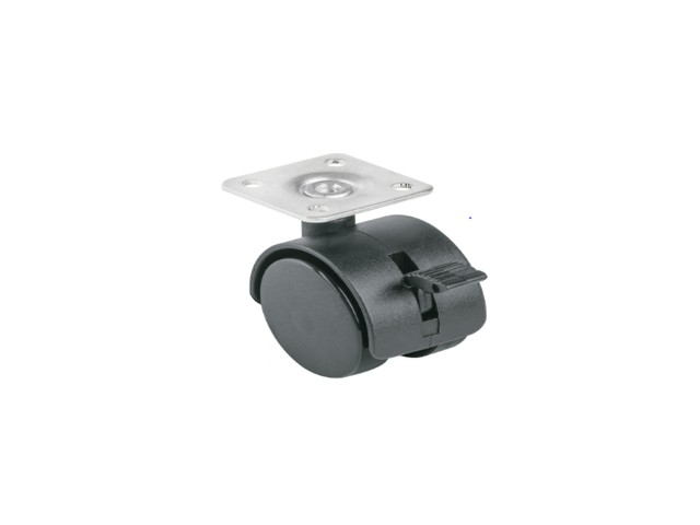 RODAJA TIPO YOYO DE 40 MM CON PLACA, CON FRENO, FIERO   44388