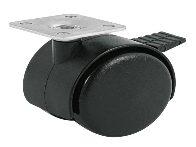 RODAJA TIPO YOYO DE 50 MM CON PLACA, CON FRENO, FIERO  44389