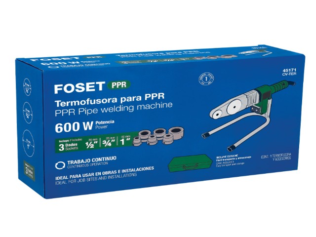 TERMOFUSORA DE 600 W PARA PPR, FOSET 45171 - Image 2