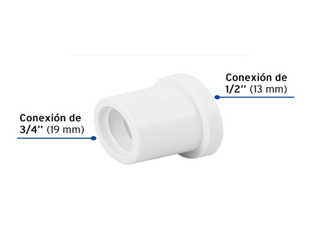 REDUCCIÓN BUSHING DE PVC 3/4 X 1/2', FOSET 45426 - Image 2