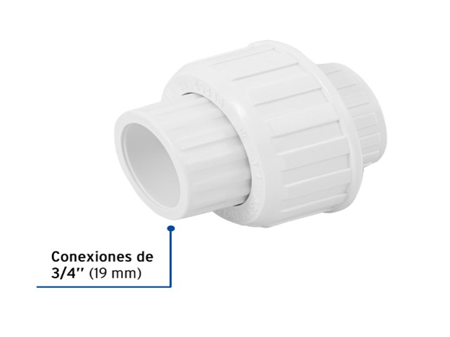 TUERCA UNIÓN LISA DE PVC 3/4', FOSET 45436 - Image 2