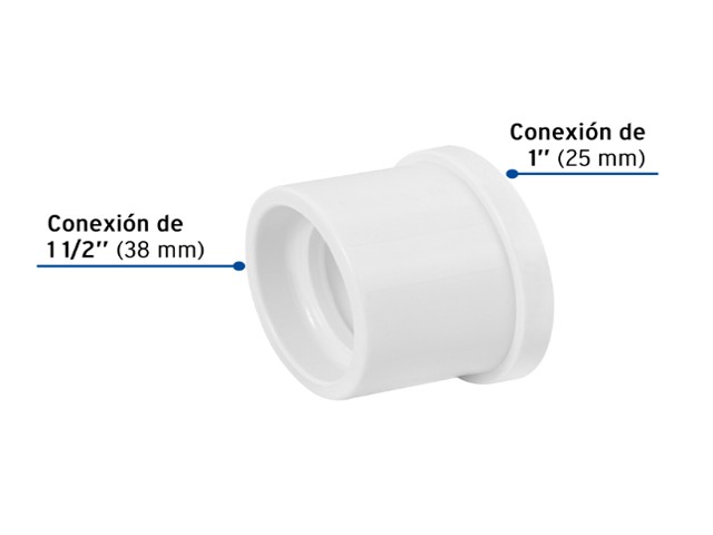 REDUCCIÓN BUSHING DE PVC 1-1/2 X 1', FOSET 45537 - Image 2