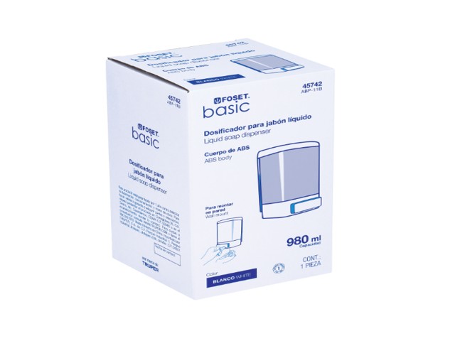 DOSIFICADOR PARA JABÓN LÍQUIDO, BLANCO, FOSET BASIC 45742 - Image 2