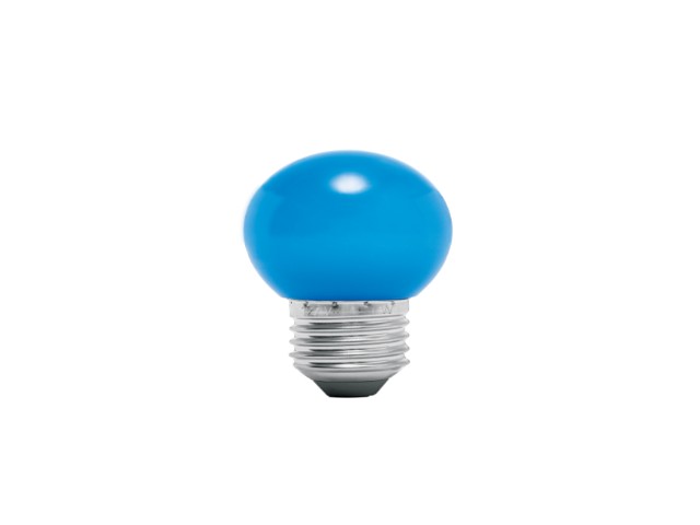 FOCO LED 1 W, TIPO GLOBO G45, COLOR AZUL, E26, VOLTECK   46026
