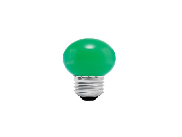 FOCO LED 1 W, TIPO GLOBO G45, COLOR VERDE, E26, VOLTECK  46027