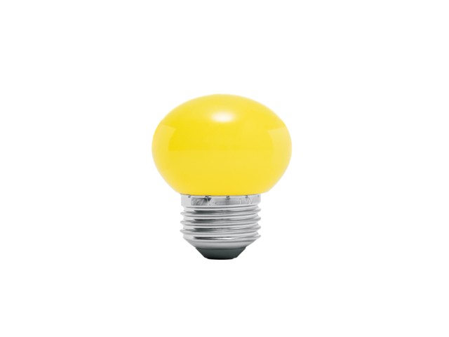 FOCO LED 1 W, TIPO GLOBO G45, COLOR AMARILLO, E26, VOLTECK    46028