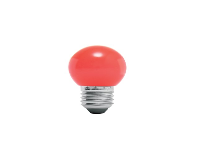 FOCO LED 1 W, TIPO GLOBO G45, COLOR ROJO, E26, VOLTECK   46029