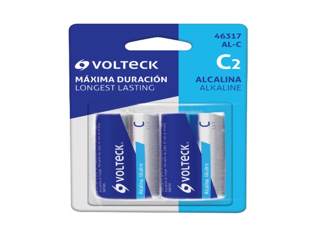 BLÍSTER CON 2 PILAS ALCALINAS C, VOLTECK 46317 - Image 2