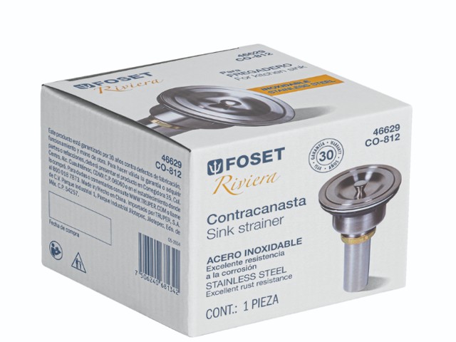 CONTRACANASTA 3-1/2' INOX, CUERPO PROFUNDO,CON TAPA, RIVIERA 46629 - Image 2