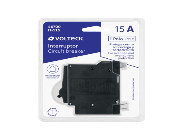 INTERRUPTOR DE 1 POLO 15A, ENCHUFABLE, VOLTECK 46700 - Image 2
