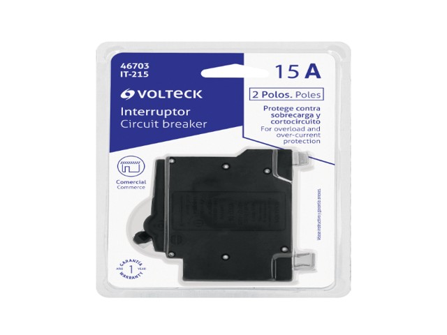 INTERRUPTOR DE 2 POLOS 15A, ENCHUFABLE, VOLTECK 46703 - Image 2
