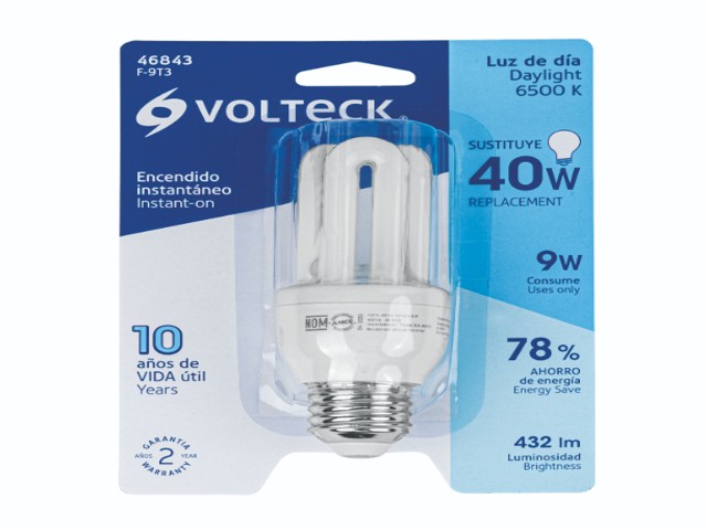 LÁMPARA TRIPLE T3 9 W LUZ DE DÍA EN BLÍSTER, VOLTECK 46843 - Image 2