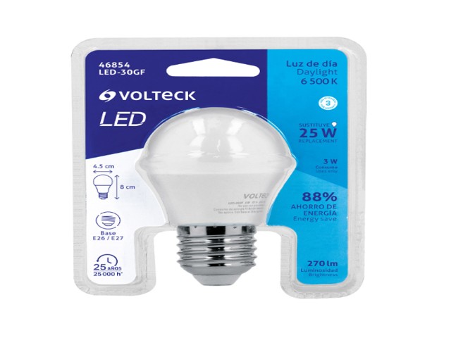 FOCO LED 3W (25W) G45, 6500K BLANCA FRÍA, 270 LM, BLÍSTER 46854 - Image 2