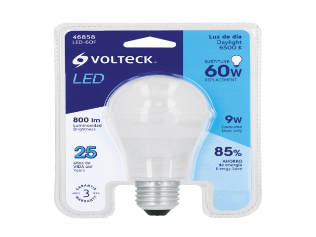 FOCO LED 9W (60W) A19, 6500K BLANCA FRÍA, 800 LM, BLÍSTER 46858 - Image 2
