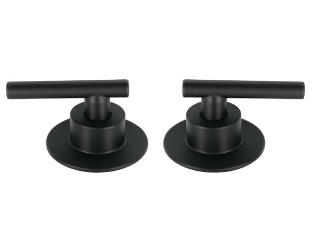 JUEGO DE 2 MANERALES PARA REGADERA, PALANCA, NEGRO, TÚBIG   46877