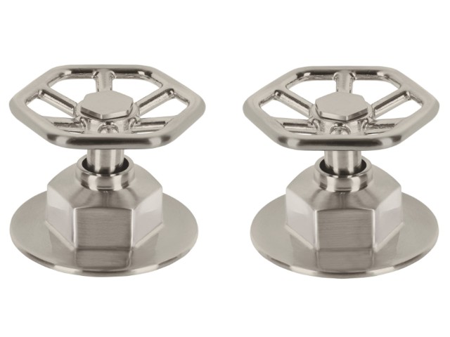 JUEGO DE 2 MANERALES PARA REGADERA, VOLANTE, SATÍN, TÚBIG   46879